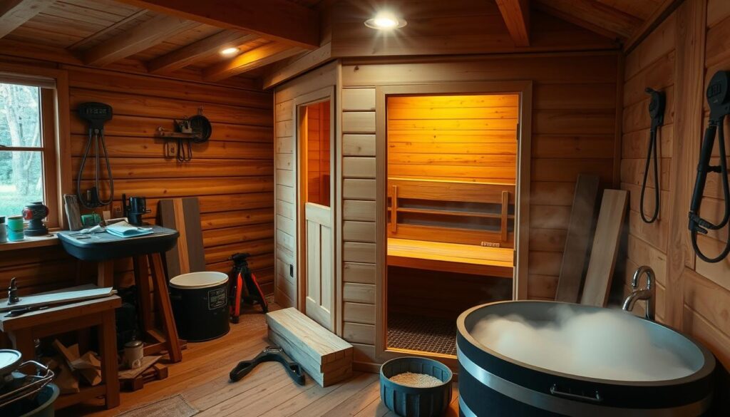 construction de sauna