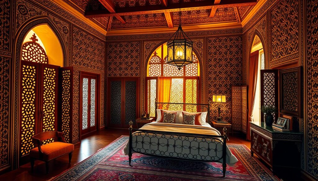 chambre marocaine avec motifs géométriques chambre marocaine avec motifs géométriques