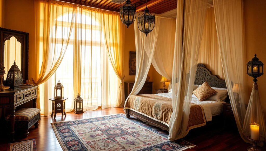 chambre marocaine avec voilages