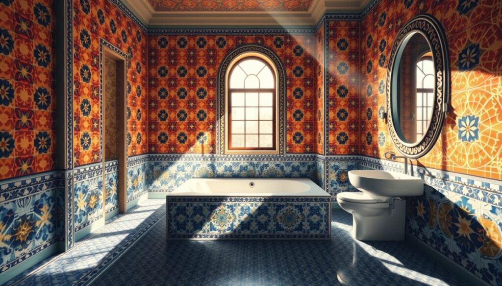 mosaïque marocaine dans la salle de bain