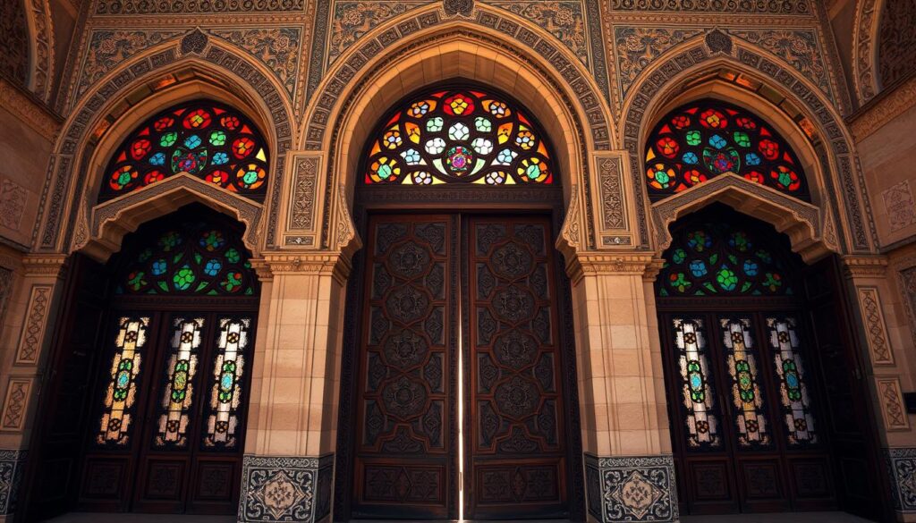 portes marocaines avec vitraux